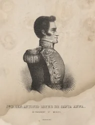 Sr. D. Gen. Antonio Lopez de Santa Anna, litho by Thomas Sinclair